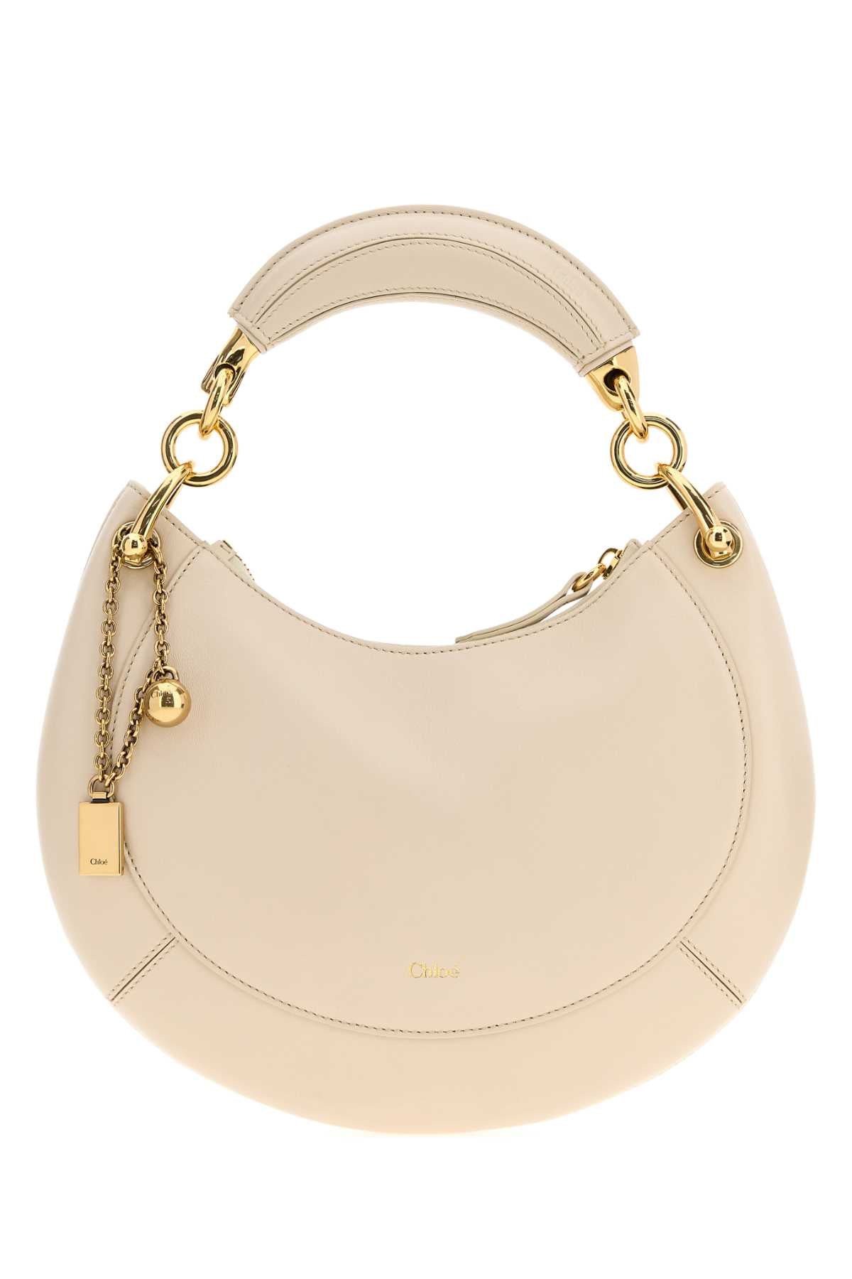 Chloe Women Sand Leather Chloe Banana Handbag
