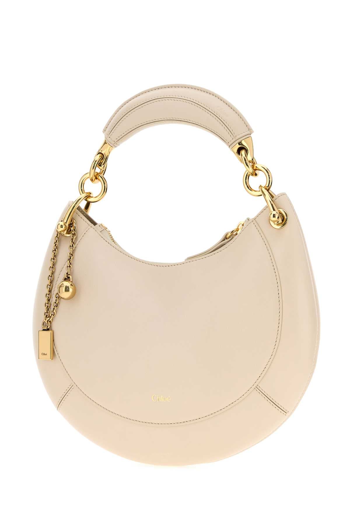 Chloe Women Sand Leather Chloe Banana Handbag