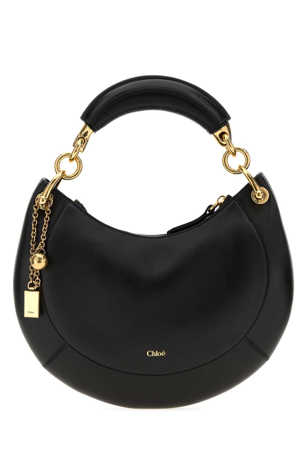 Chloe Women Black Leather Chloe Banana Handbag