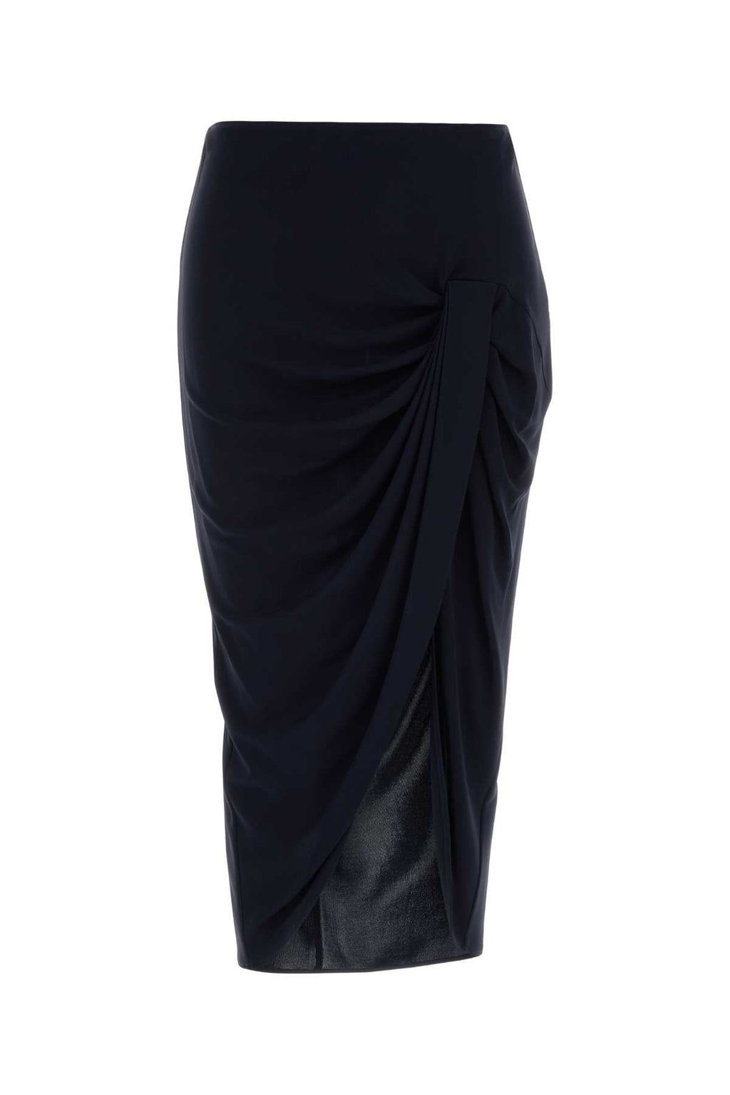 Stella Mccartney Women Midnight Blue Viscose Skirt