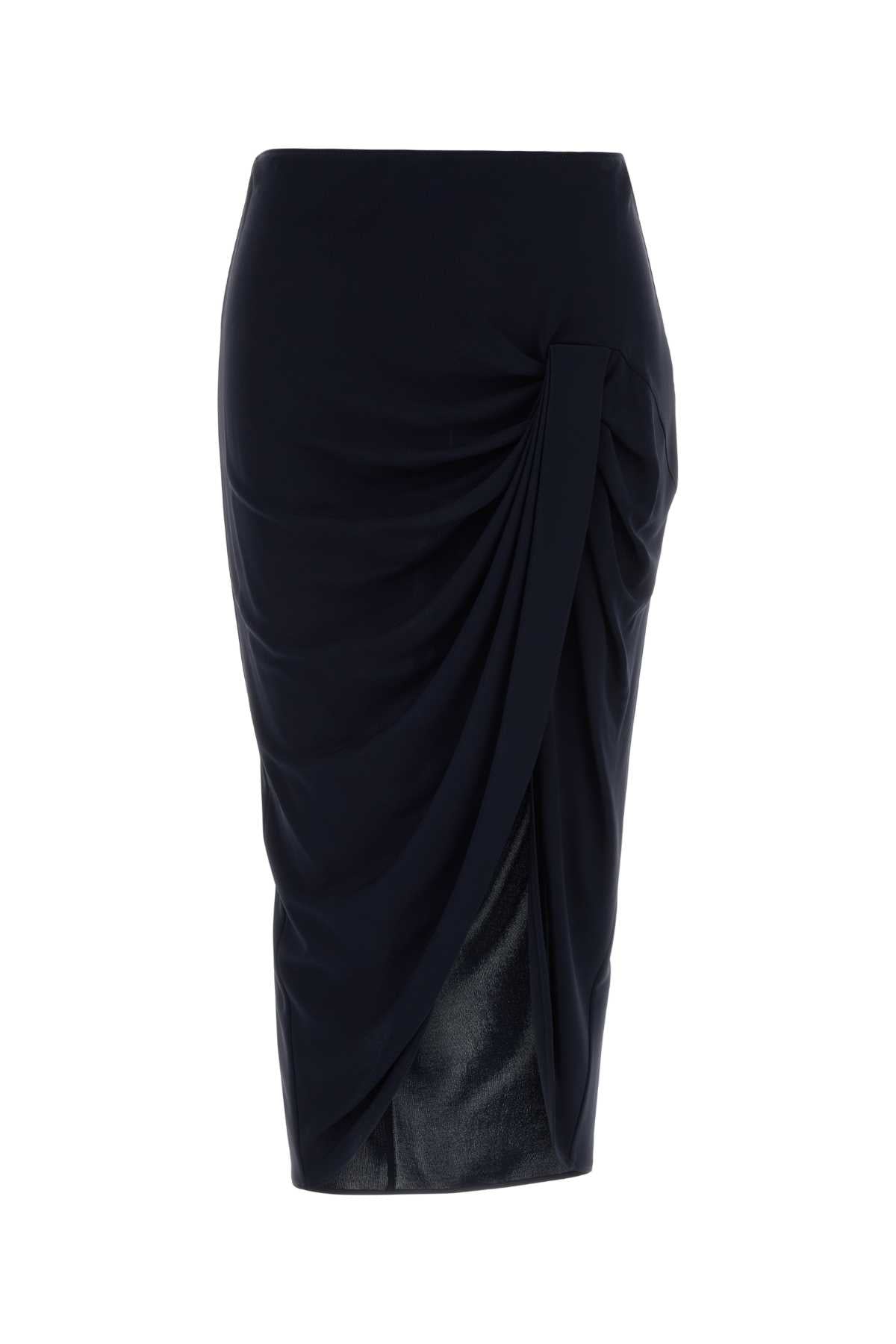 Stella Mccartney Women Midnight Blue Viscose Skirt