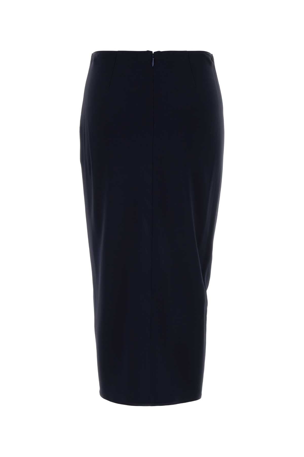 Stella Mccartney Women Midnight Blue Viscose Skirt
