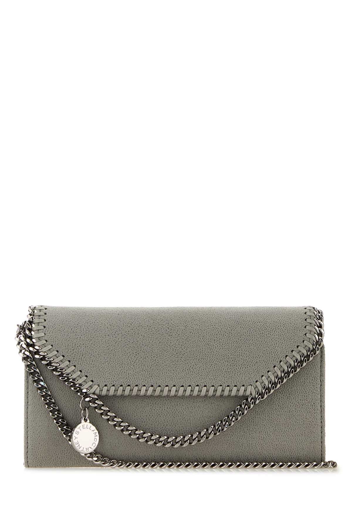 Stella Mccartney Women Grey Shaggy Deer Falabella Wallet