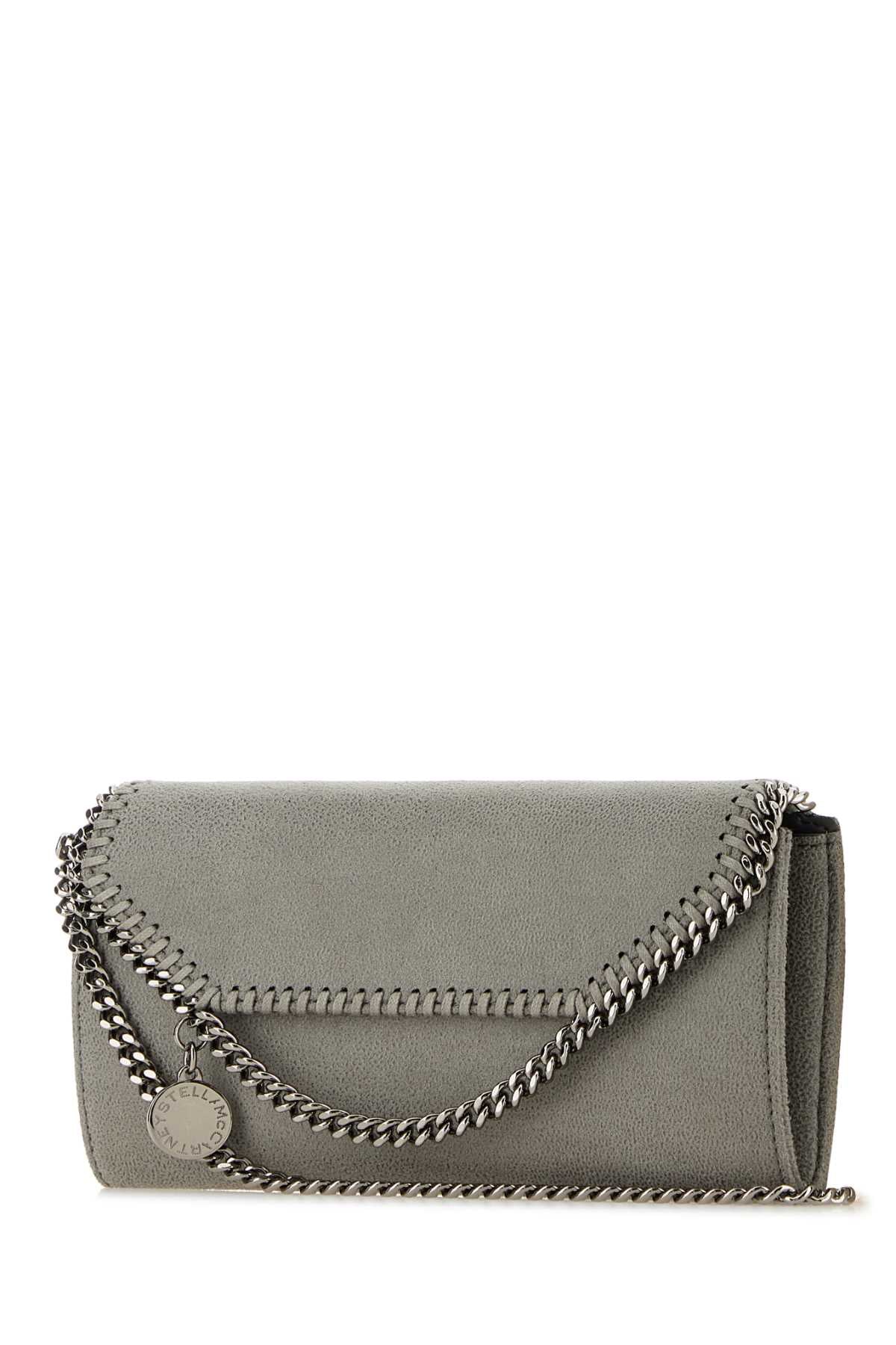 Stella Mccartney Women Grey Shaggy Deer Falabella Wallet