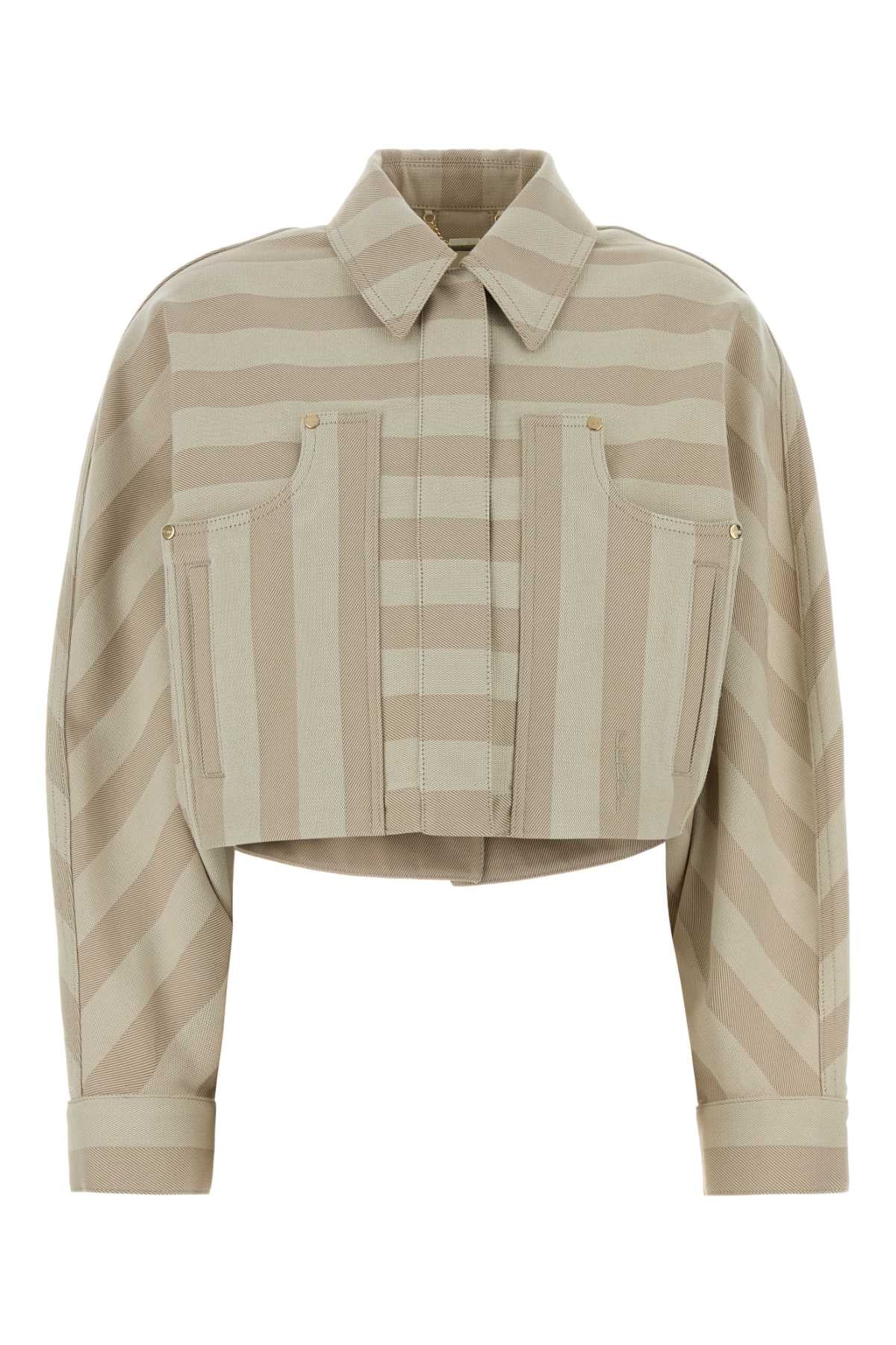 Fendi Women Embroidered Drill Jacket