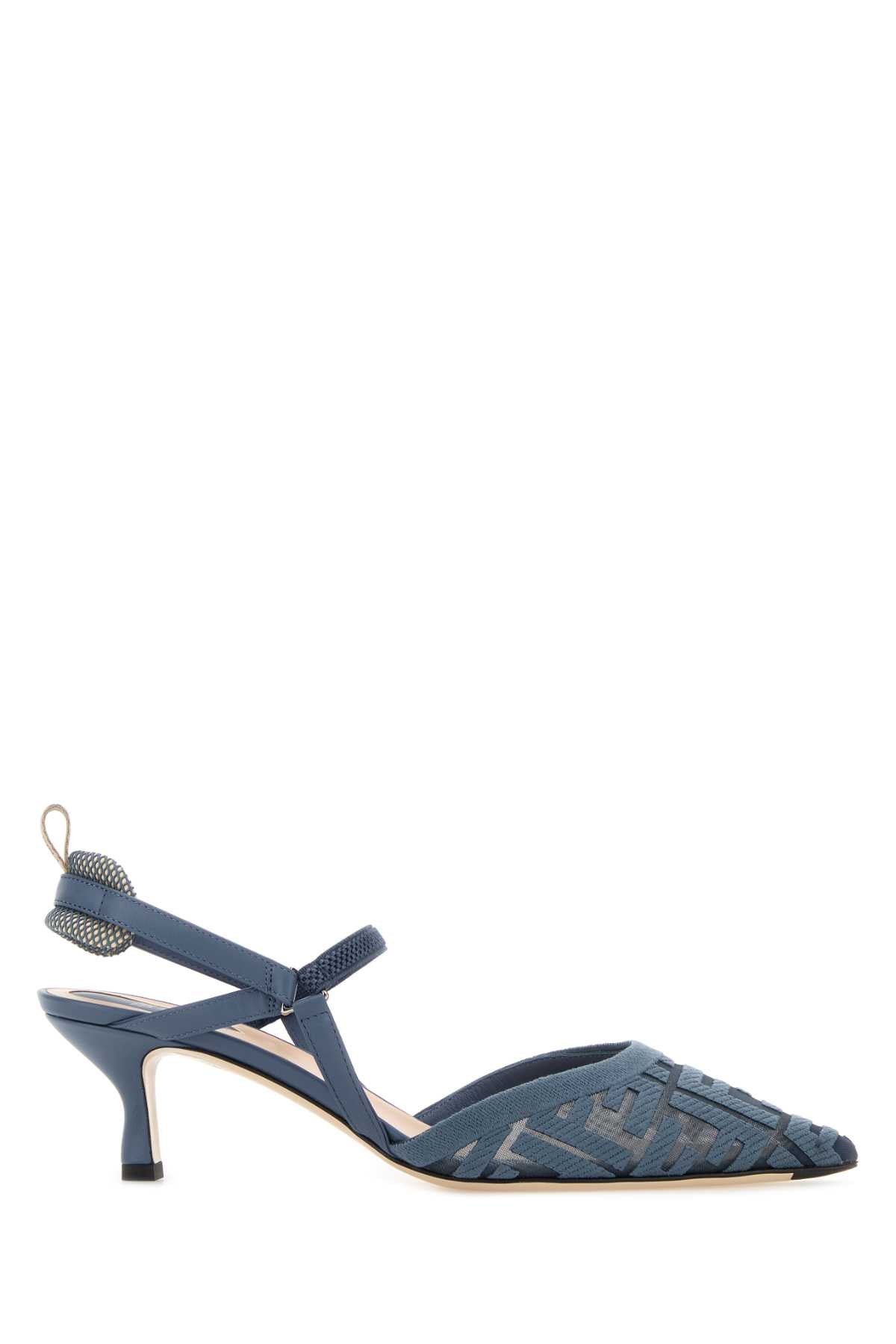 Fendi Women Cerulean Blue Mesh Colibrã¬ Lite Pumps