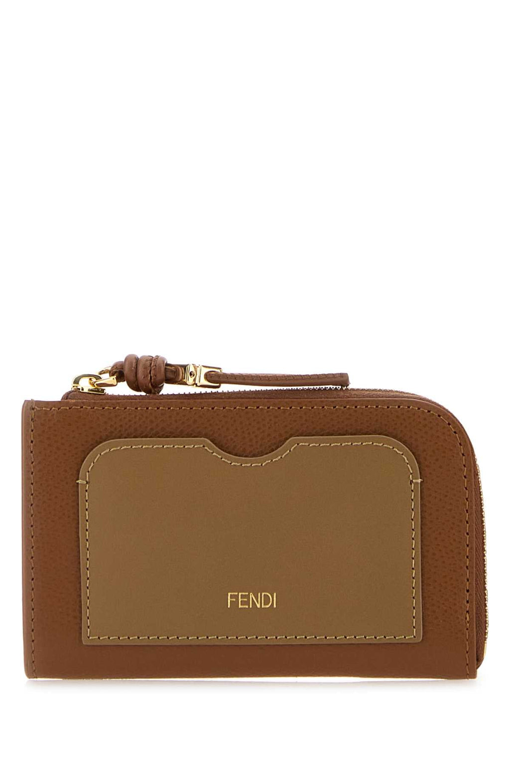 Fendi Women Brown Leather Coin Purse