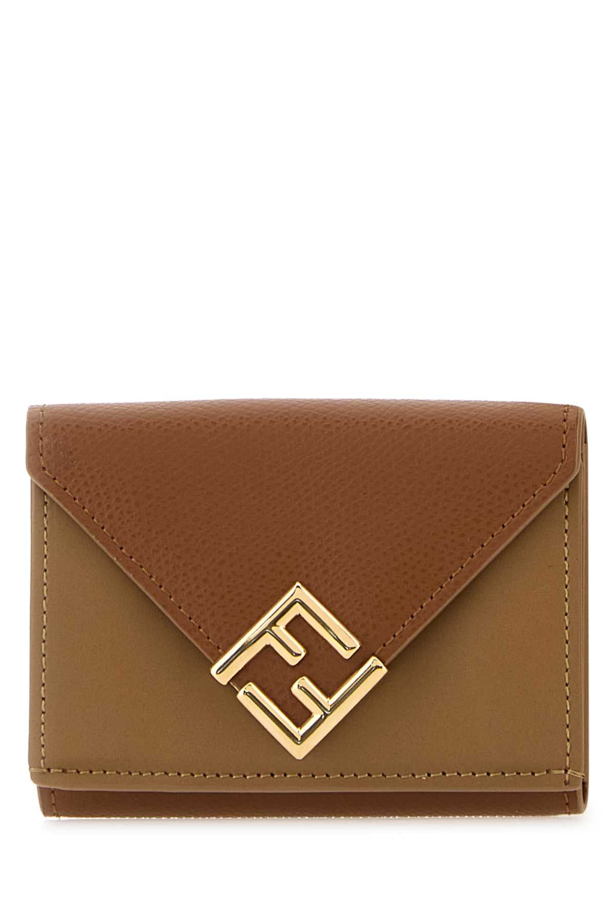 Fendi Women Two-Tone Leather Wallet