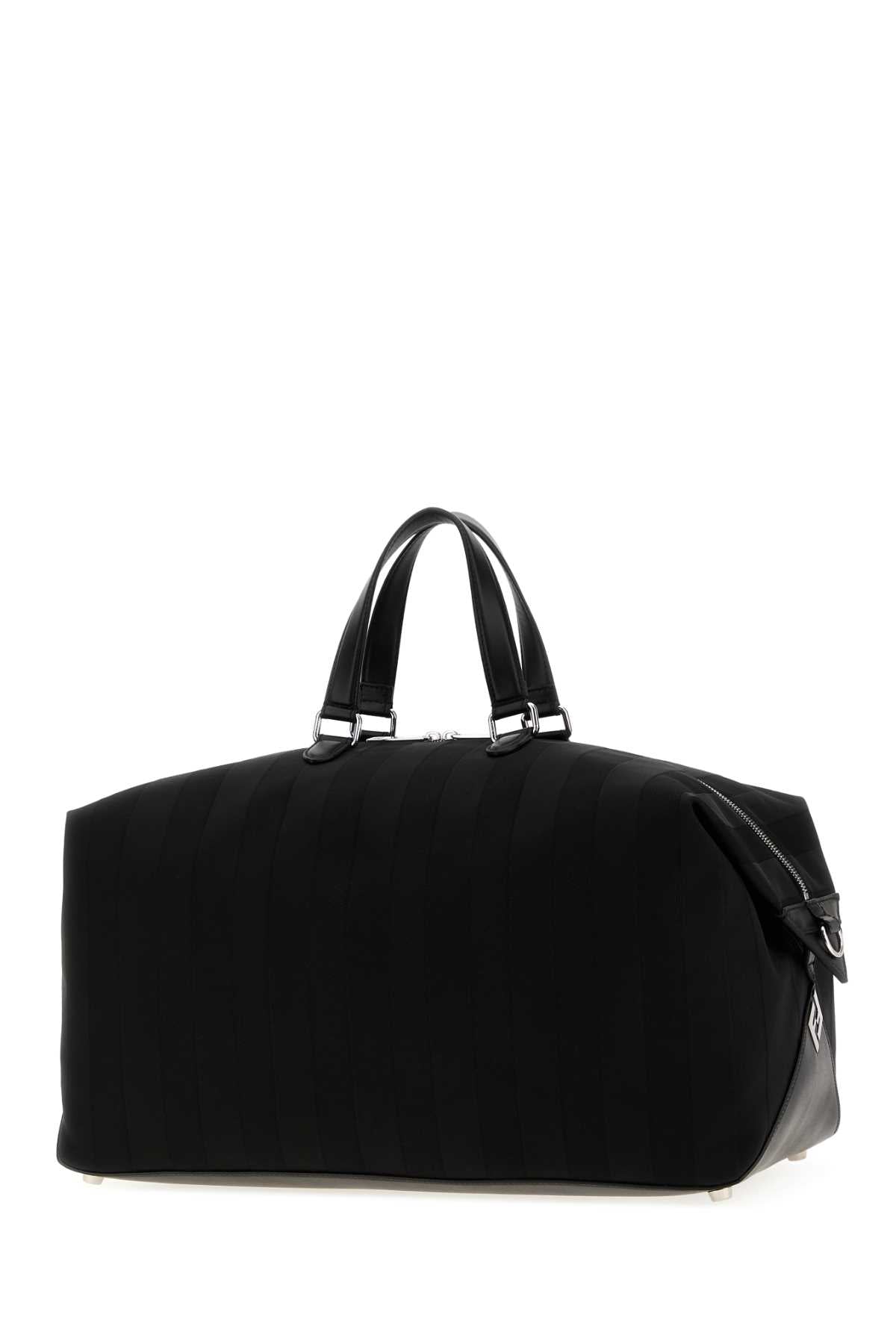 Fendi Men Black Canvas Fendi Lui 48 Travel Bag