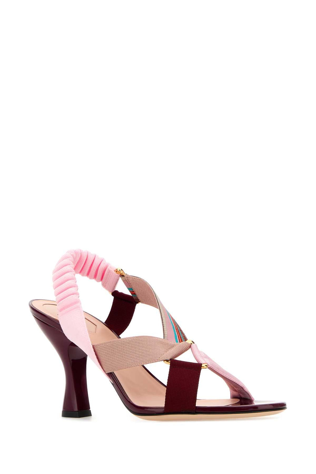 Fendi Women Multicolor Fabric Colibrã¬ Iconic Sandals
