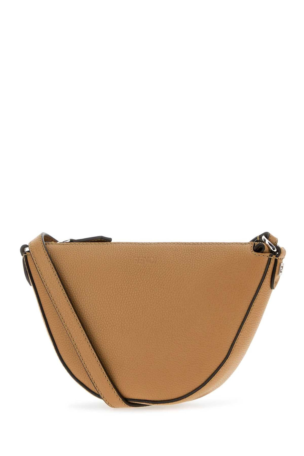 Fendi Men Camel Leather Mini Fendi Melon Crossbody Bag