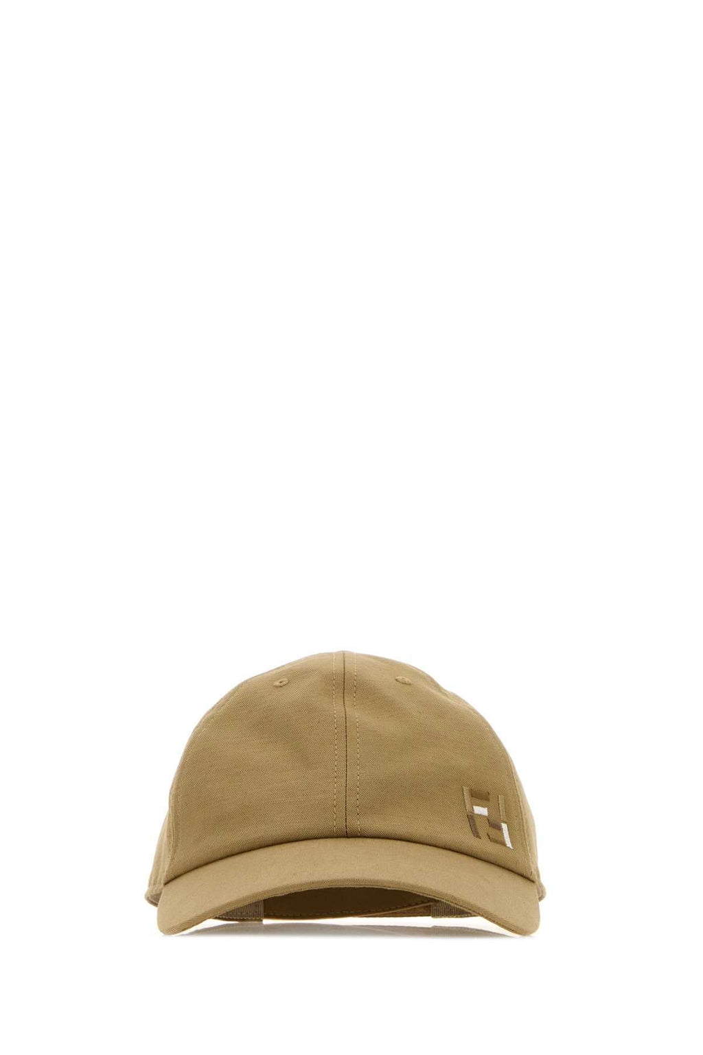 Fendi Men Cappuccino Cotton Blend Baseball Cap