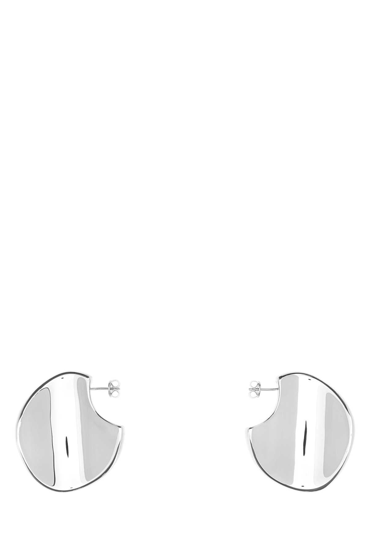 Bottega Veneta Women Silver Large Disc Earrings