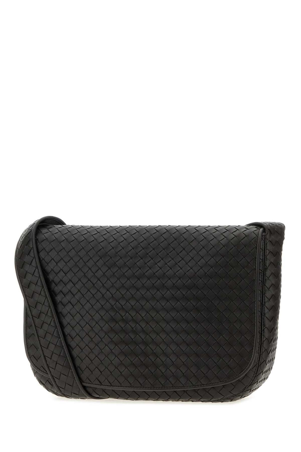 Bottega Veneta Men Dark Brown Leather Crossbody Bag