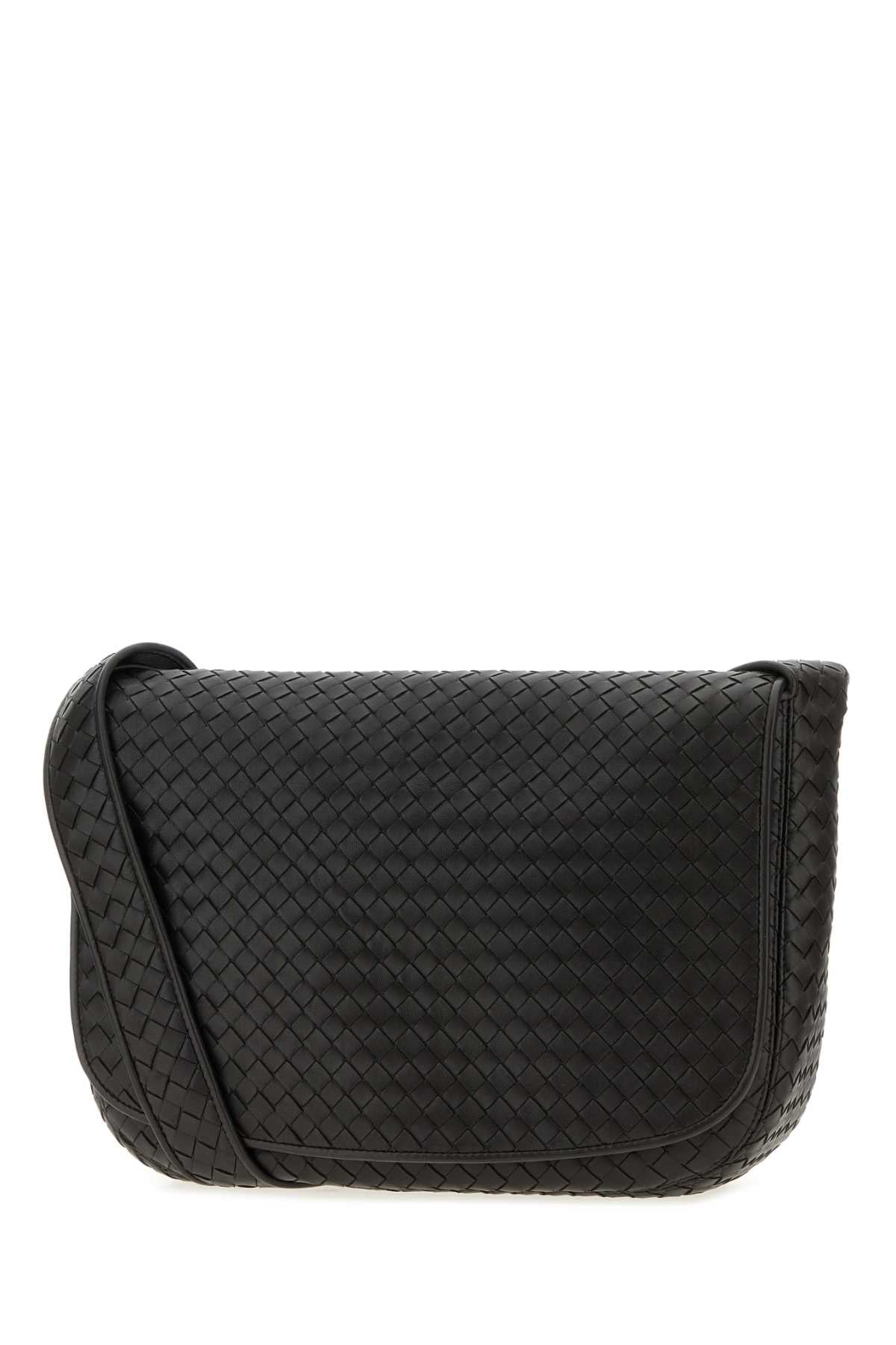 Bottega Veneta Men Dark Brown Leather Crossbody Bag