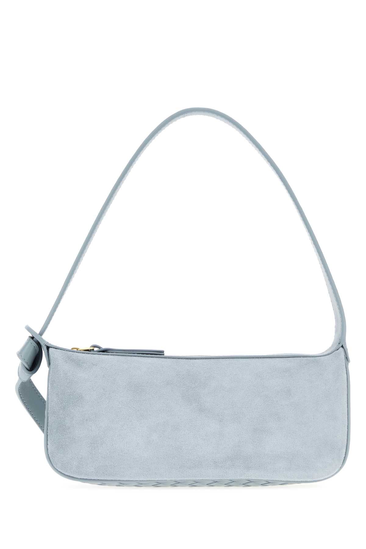 Bottega Veneta Women Light-Blue Suede And Nappa Leather Nodo Shoulder Bag