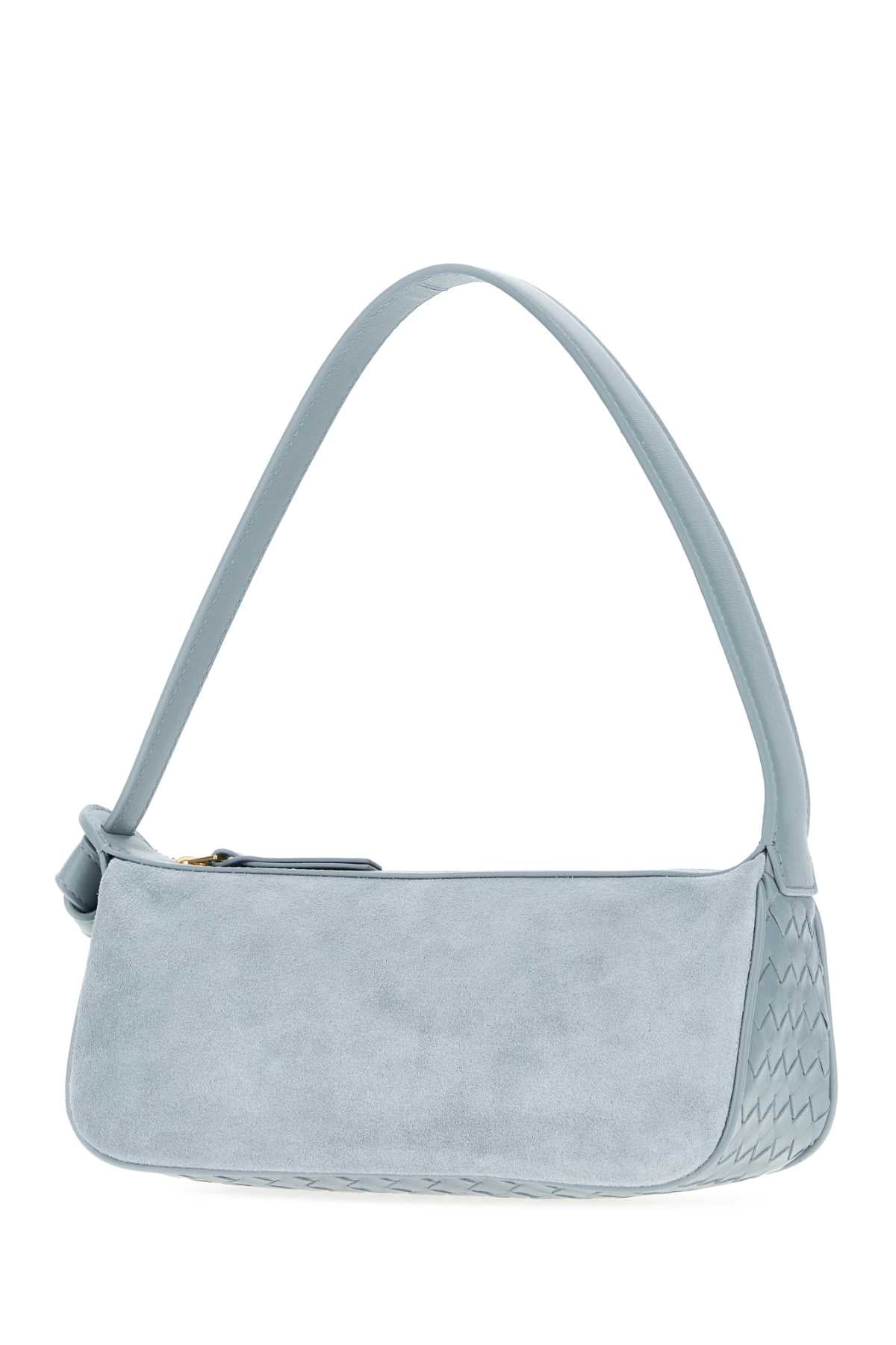 Bottega Veneta Women Light-Blue Suede And Nappa Leather Nodo Shoulder Bag