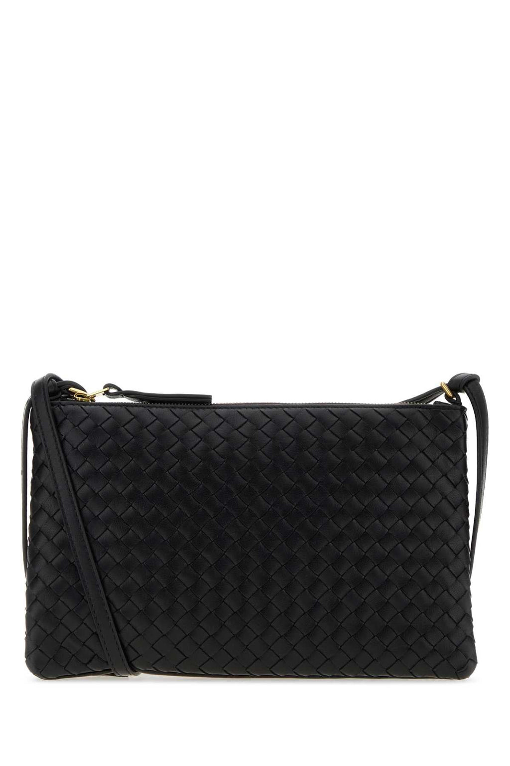 Bottega Veneta Women Black Leather Small Clutch