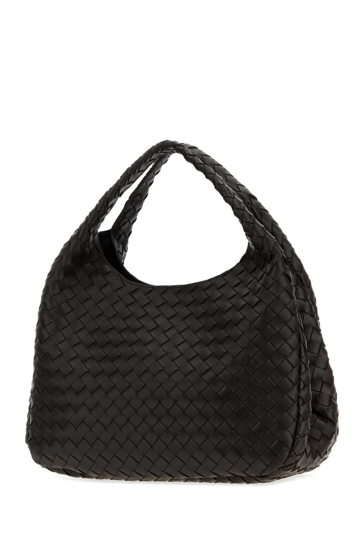 Bottega Veneta Women Dark Brown Leather Large Campana Shoulder Bag