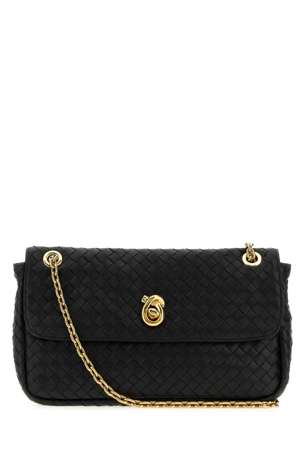Bottega Veneta Women Black Leather Madison Shoulder Bag