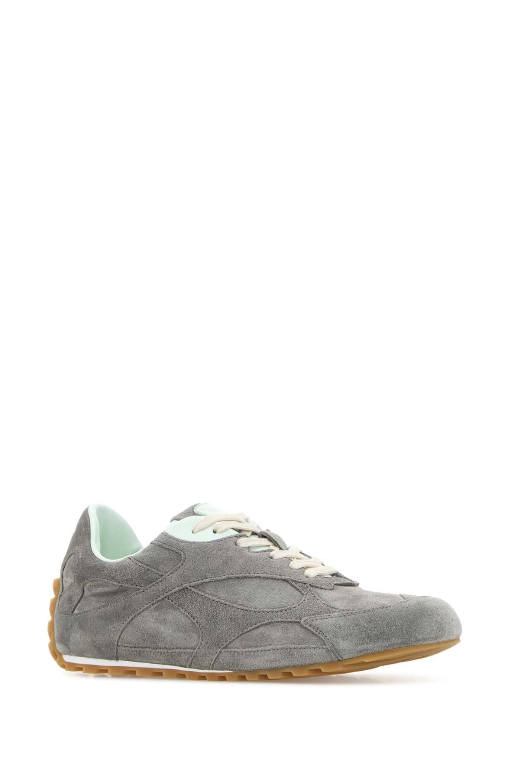 Bottega Veneta Women Grey Suede Orbit Flash Sneakers