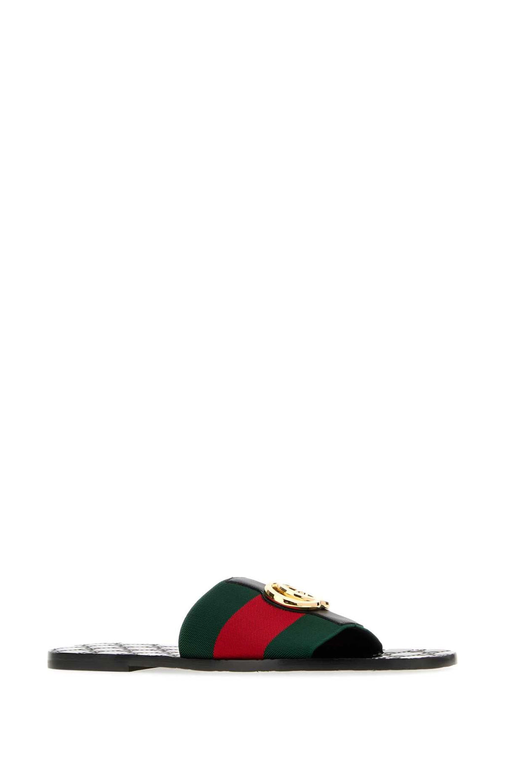 Gucci Men Embroidered Fabric Riviera Slippers
