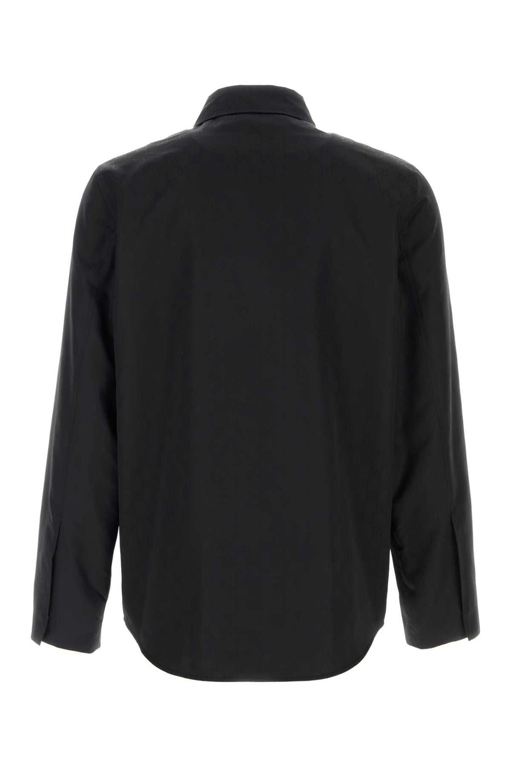 Gucci Men Black Gg Faille Shirt