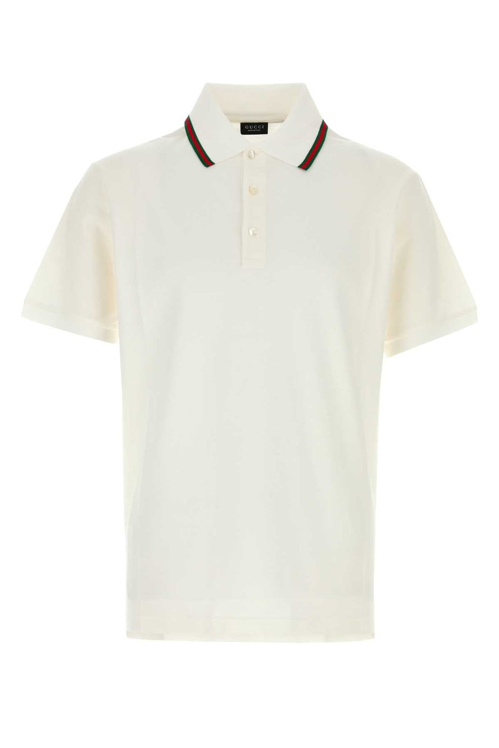 Gucci Men White Piquet Polo Shirt