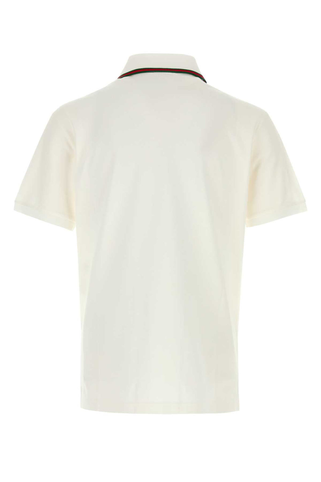 Gucci Men White Piquet Polo Shirt