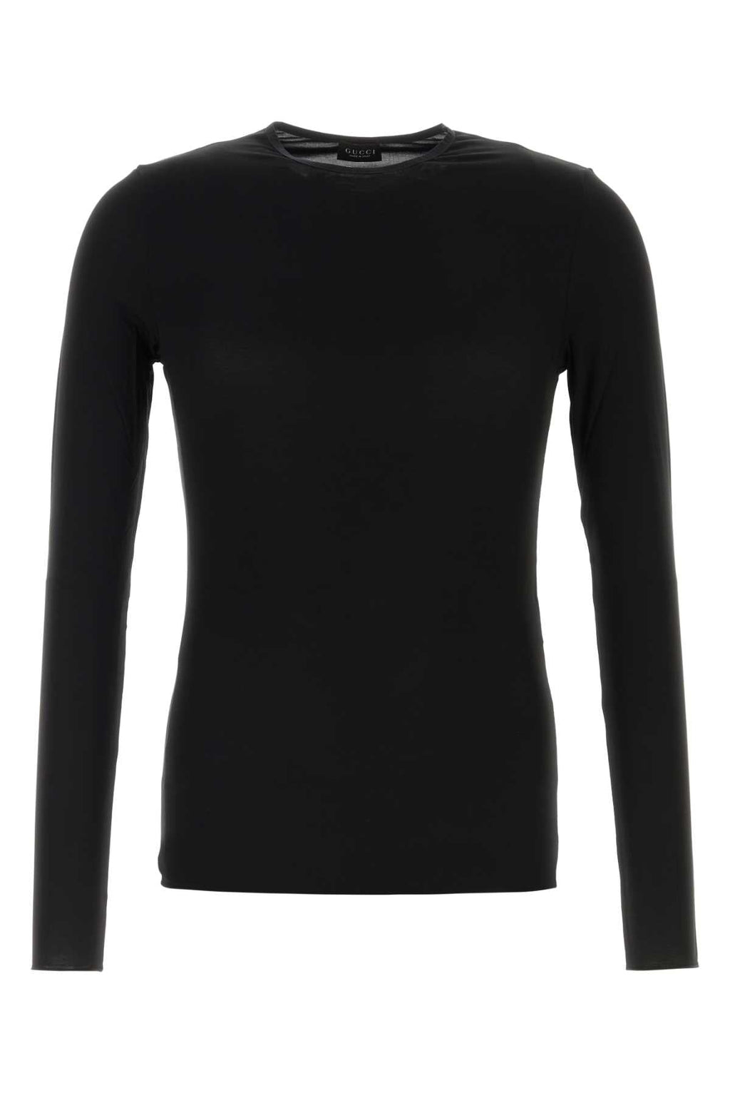 Gucci Men Black Jersey T-Shirt