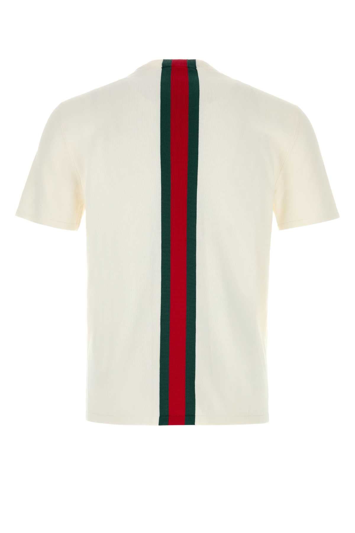 Gucci Men White Knit T-Shirt