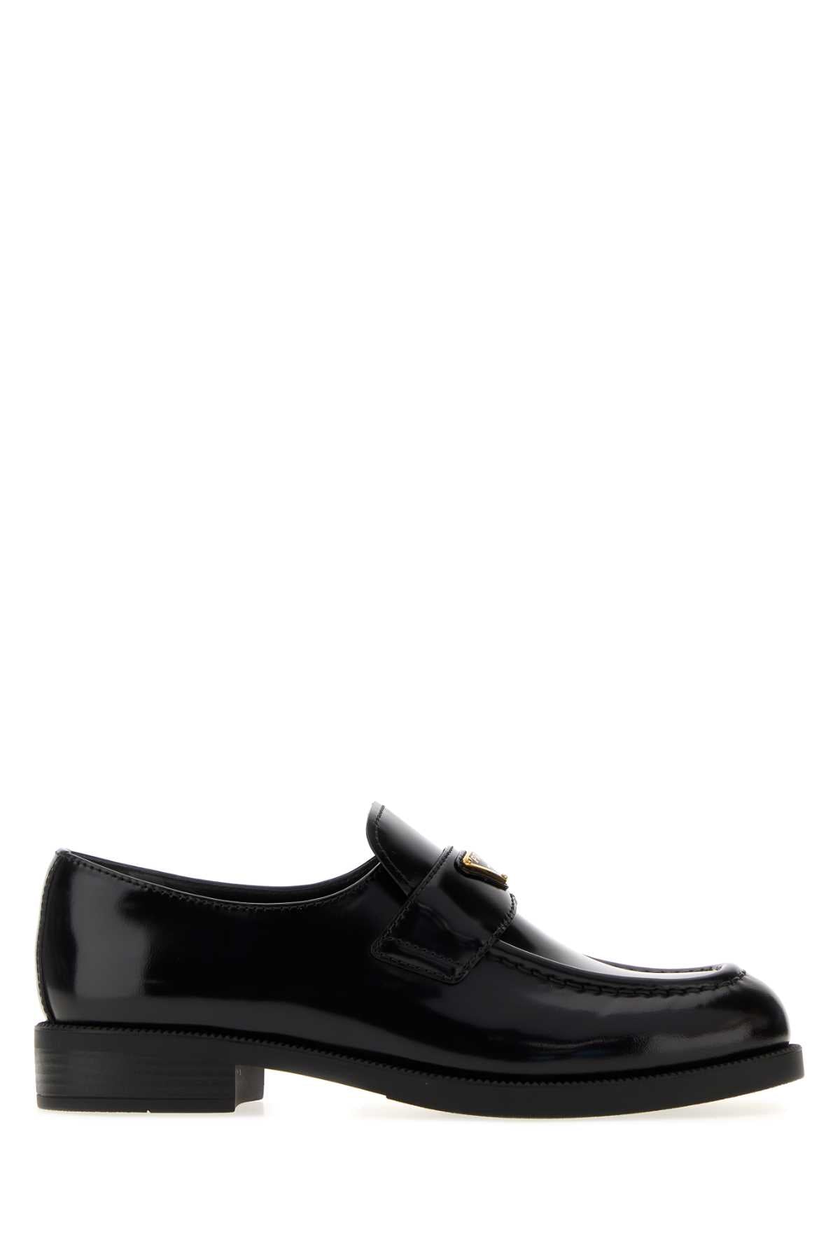 Prada Women Black Leather Loafers