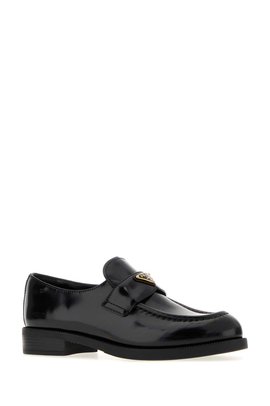 Prada Women Black Leather Loafers