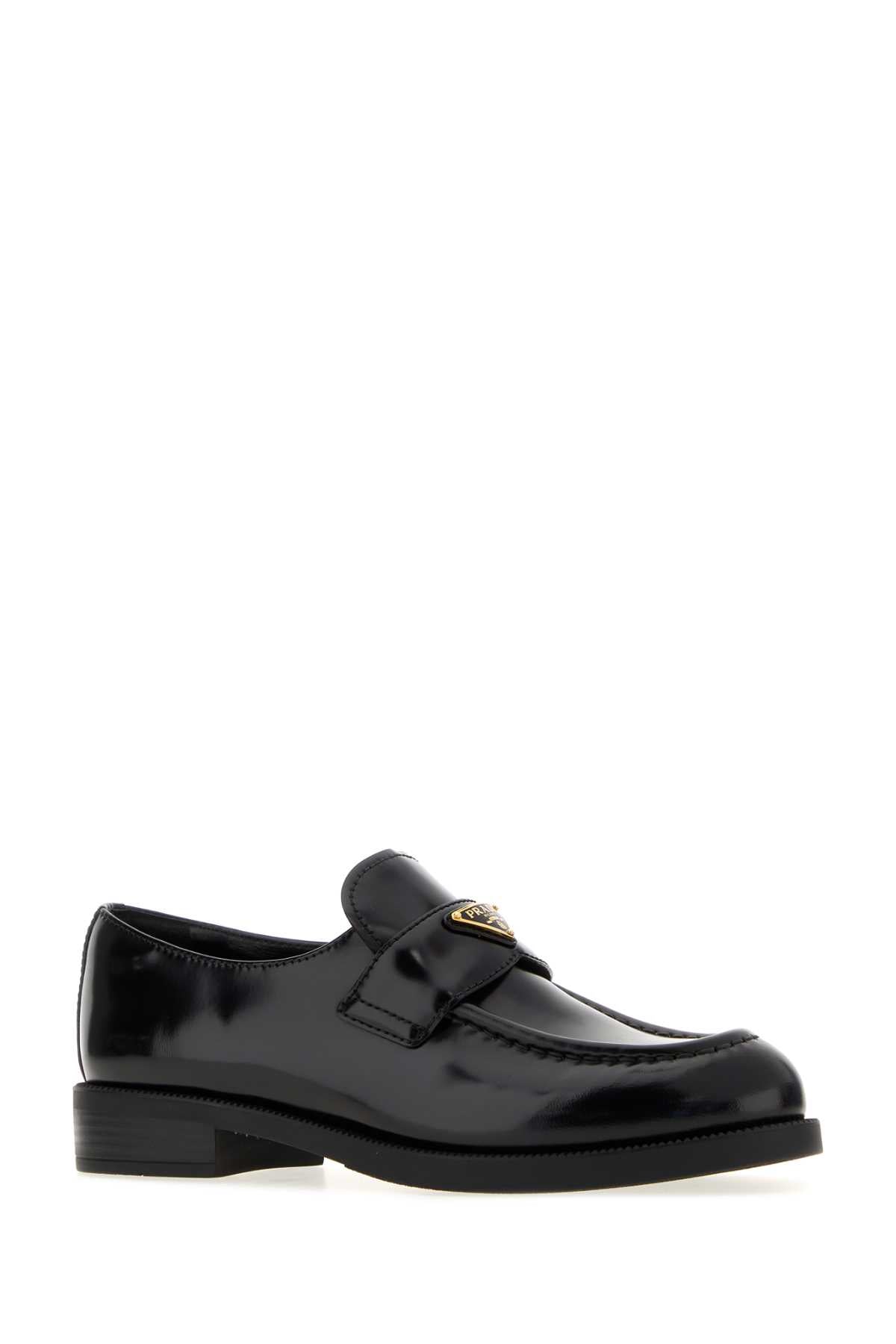 Prada Women Black Leather Loafers