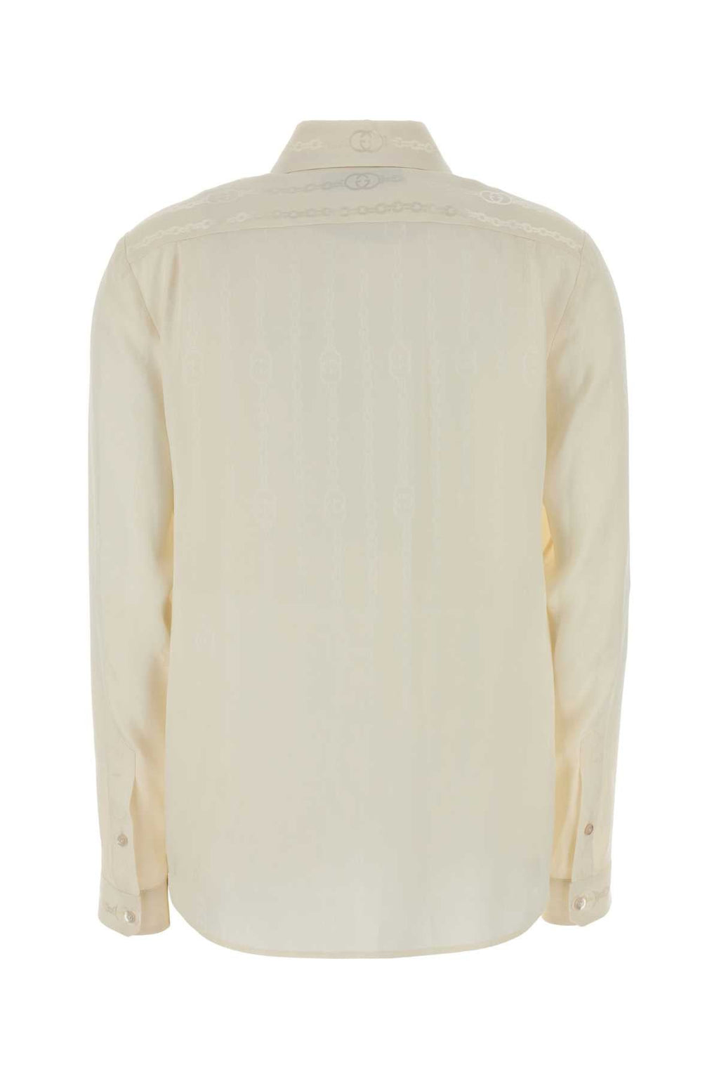 Gucci Women Ivory Crepe Shirt