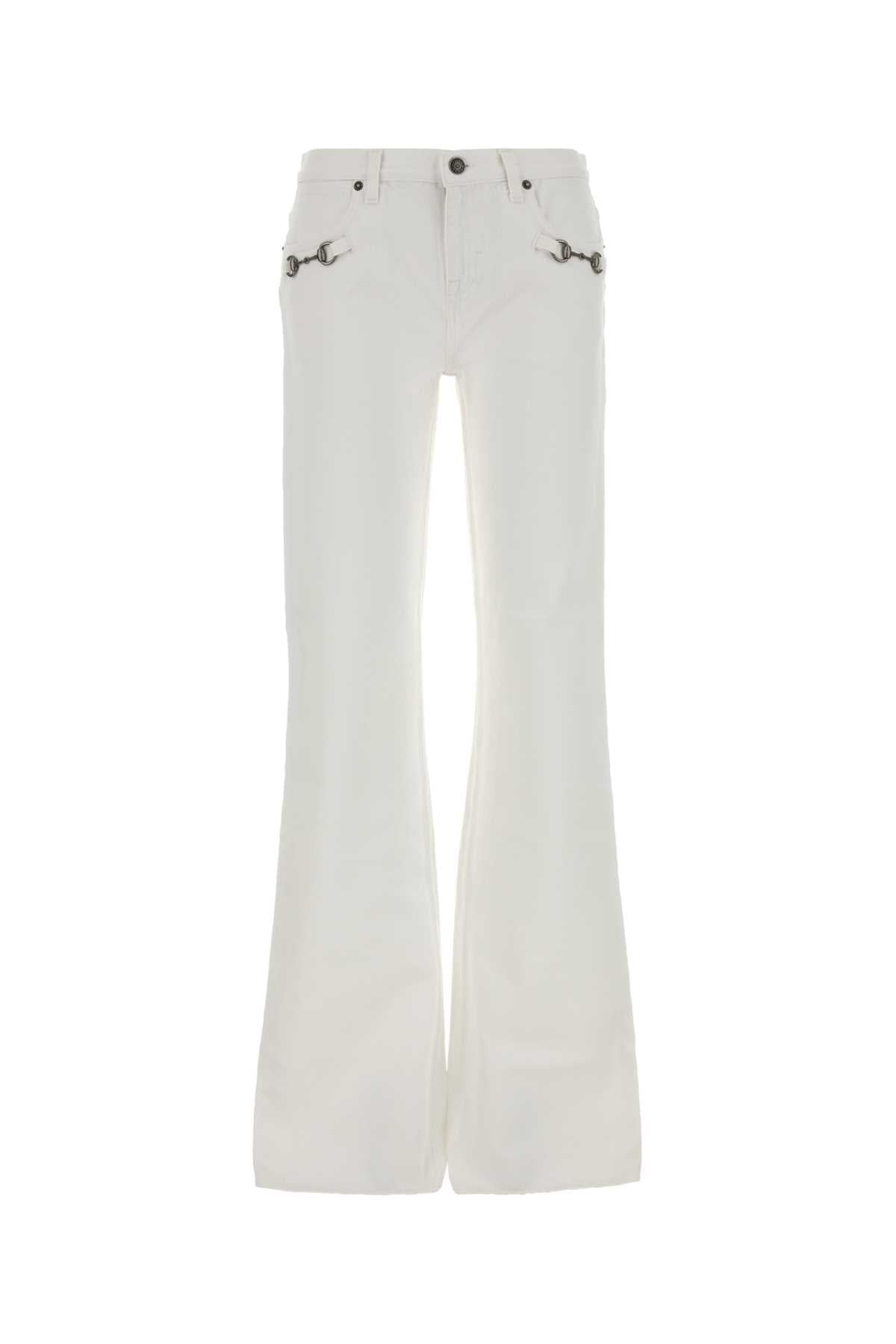 Gucci Women White Denim Jeans