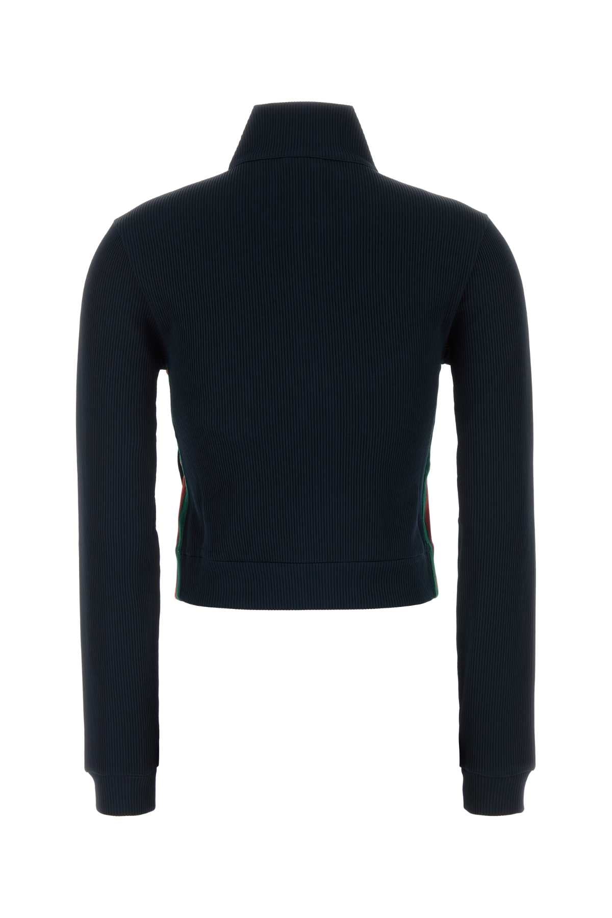 Gucci Women Midnight Blue Jersey Sweatshirt