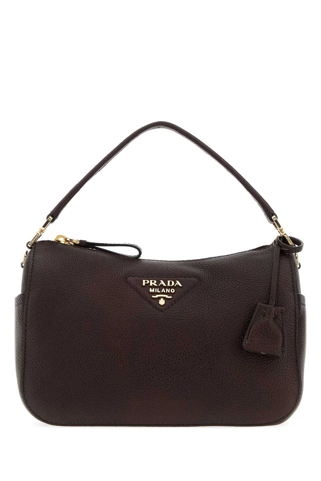 Prada Women Dark Brown Leather Small Handbag
