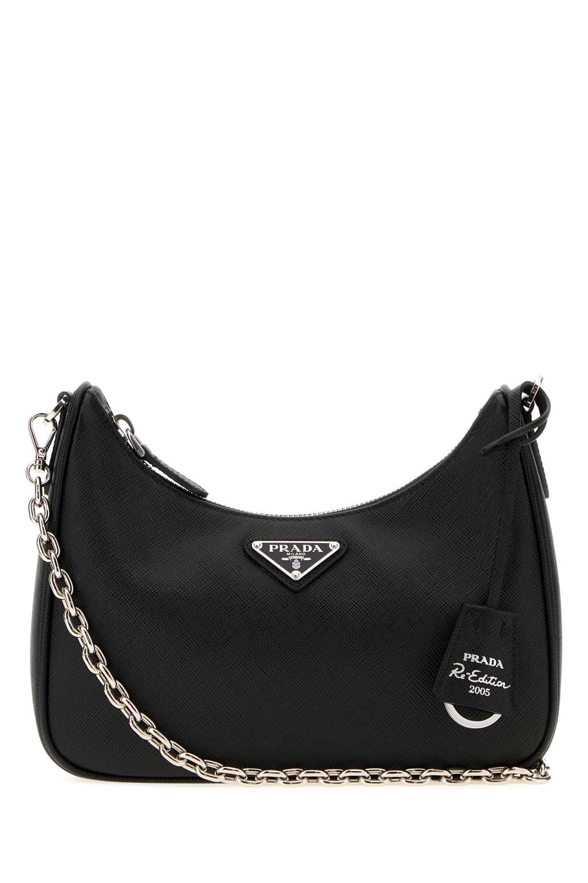 Prada Women Black Leather Re-Edition 2005 Shoulder Bag