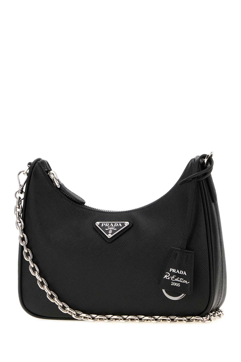 Prada Women Black Leather Re-Edition 2005 Shoulder Bag
