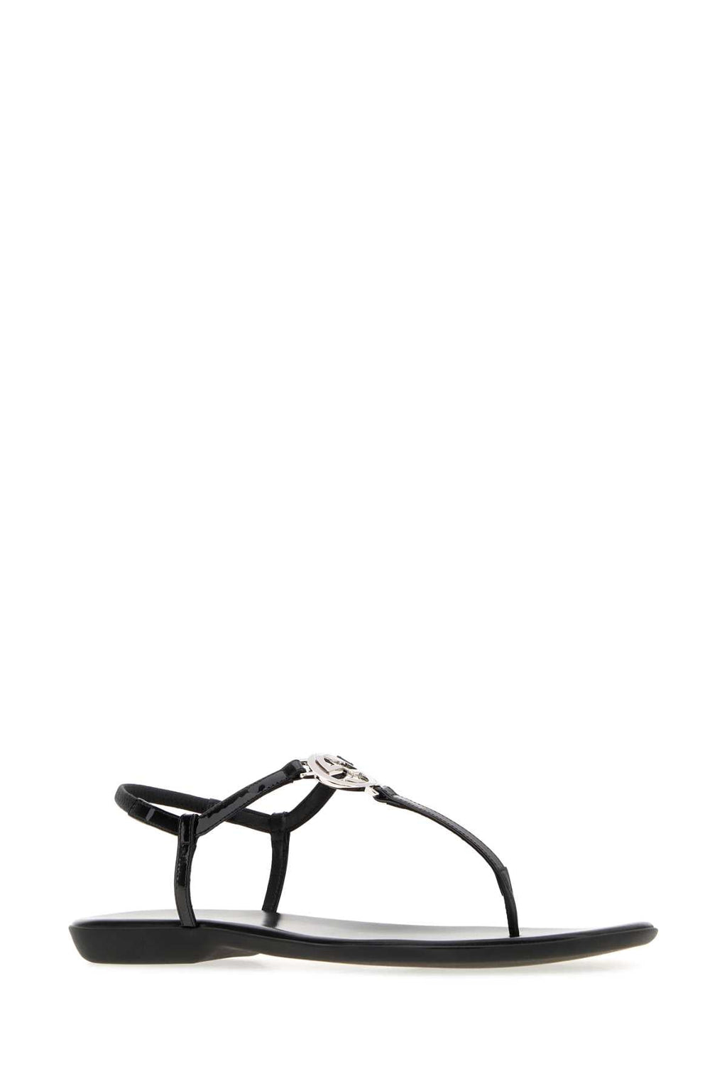 Gucci Women Black Leather Sandals