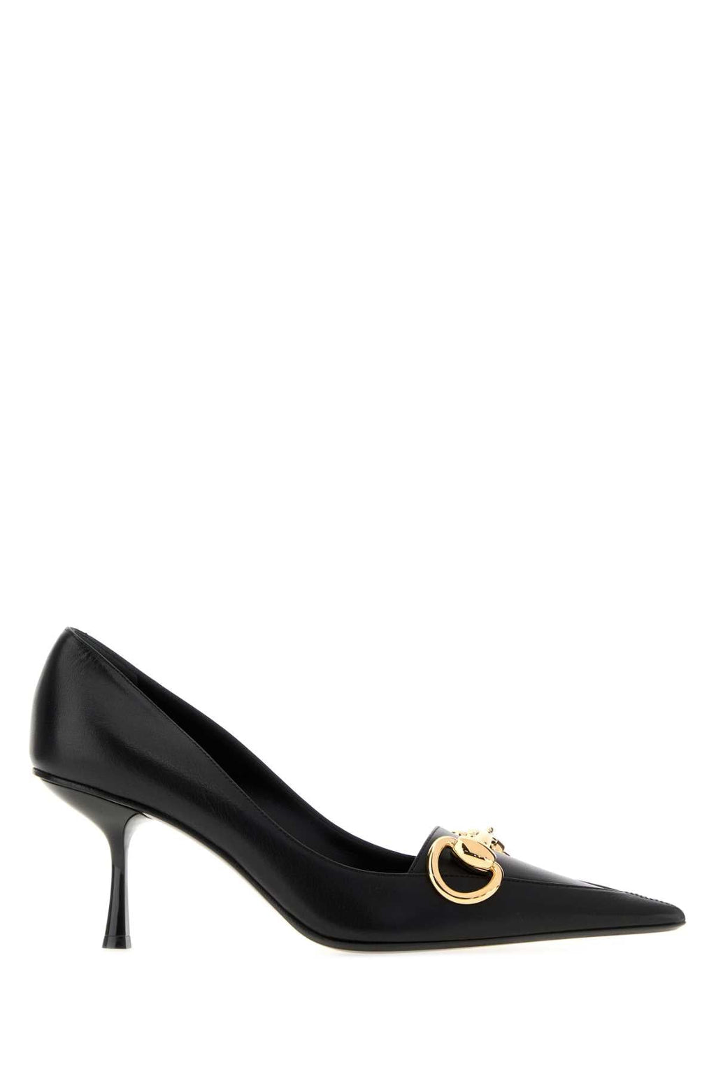 Gucci Women Black Leather Boulevard Pumps