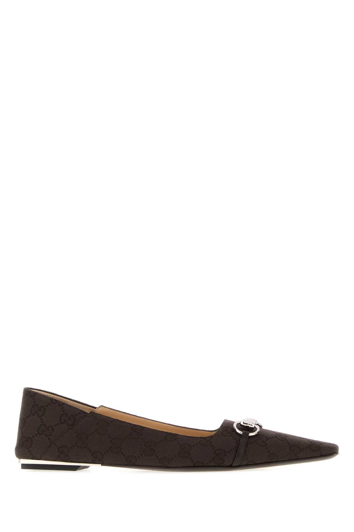 Gucci Women Gg Fabric Ballerinas