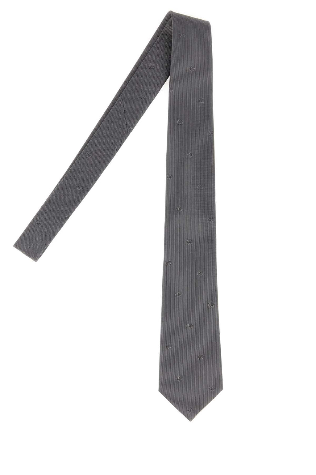Gucci Men Grey Jacquard Tie