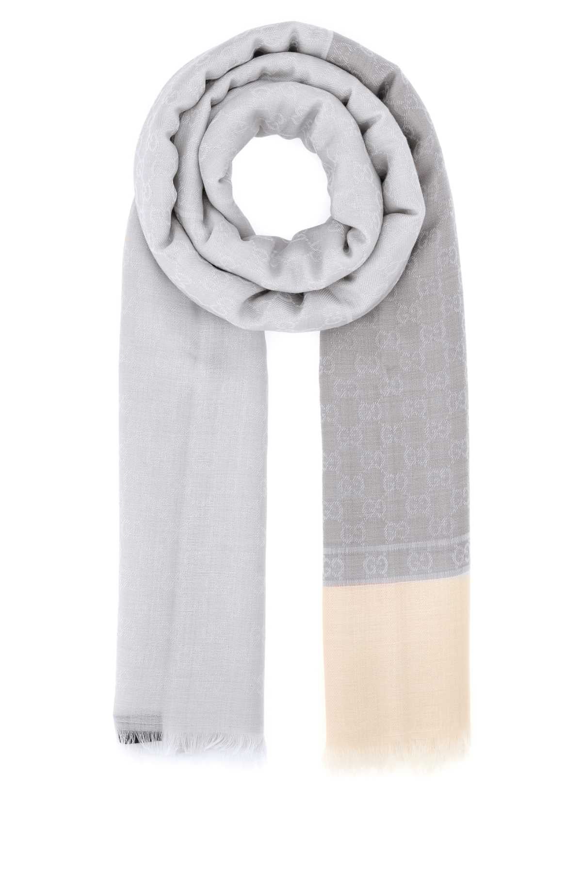Gucci Women Embroidered Cashmere Blend Scarf