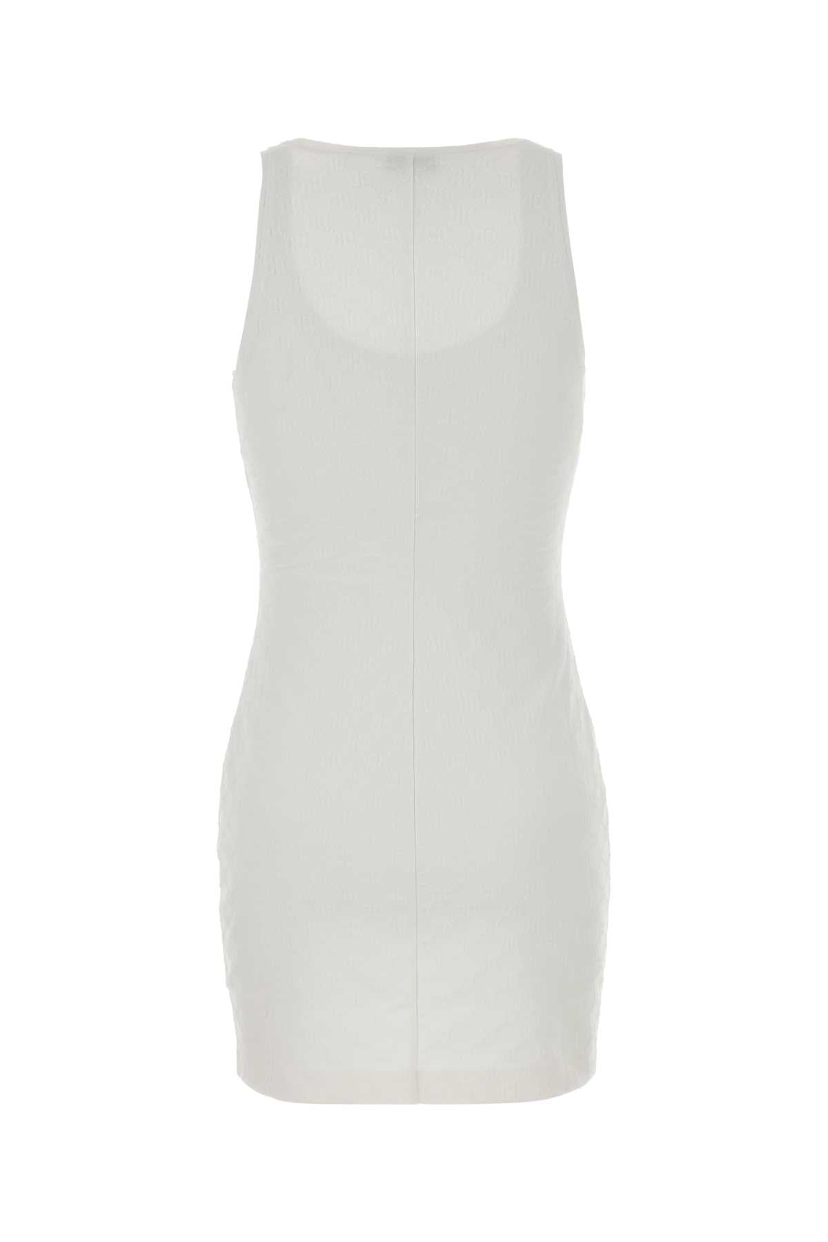 Gucci Women White Gg Jacquard Mini Dress