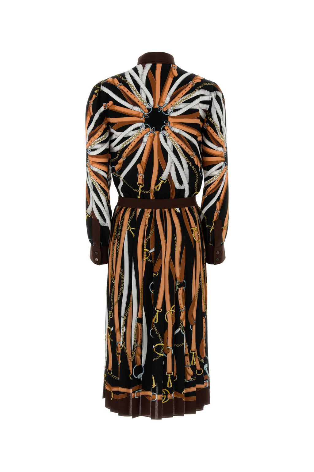 Gucci Women Printed Silk Shirt Dress