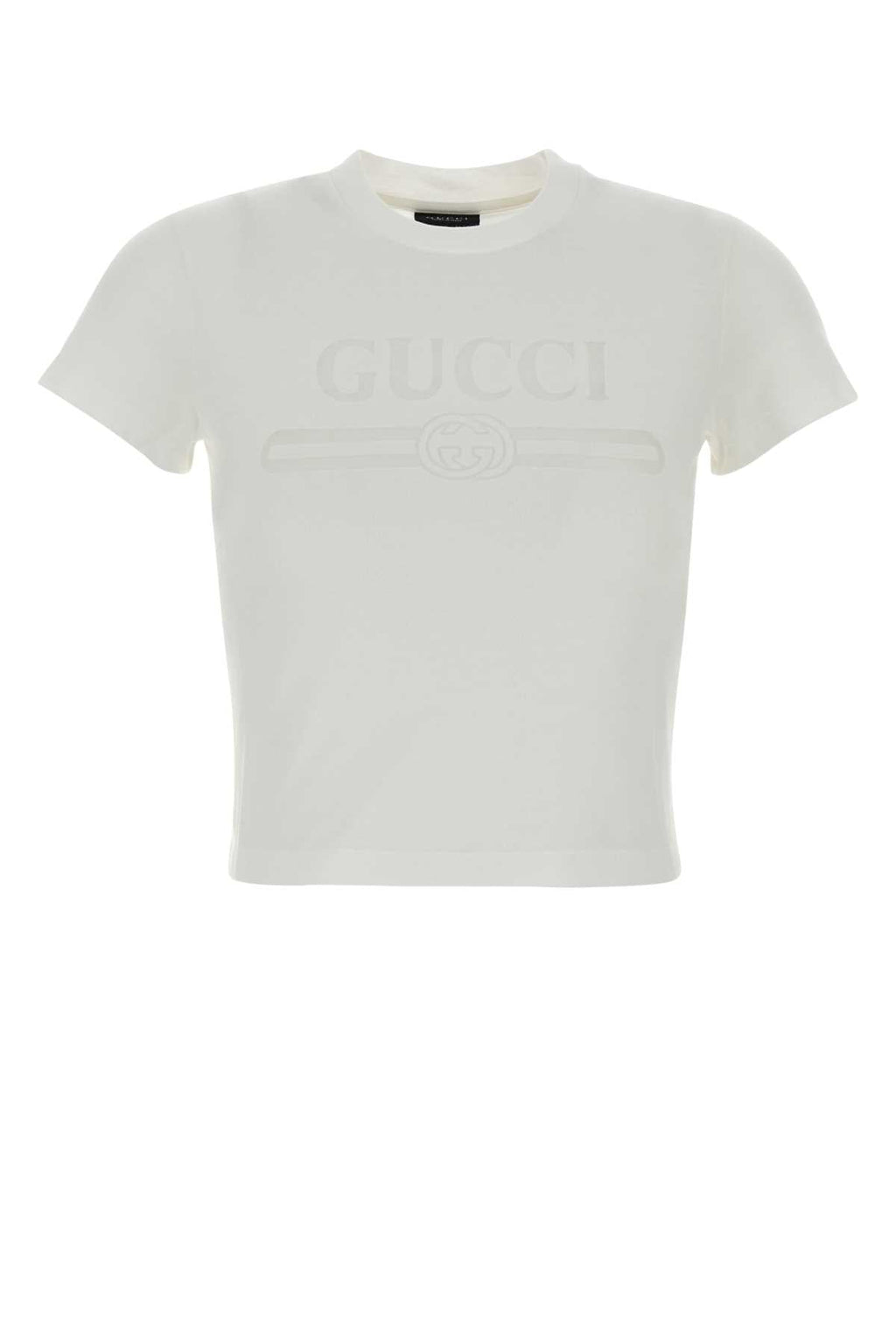 Gucci Women White Cotton Blend T-Shirt