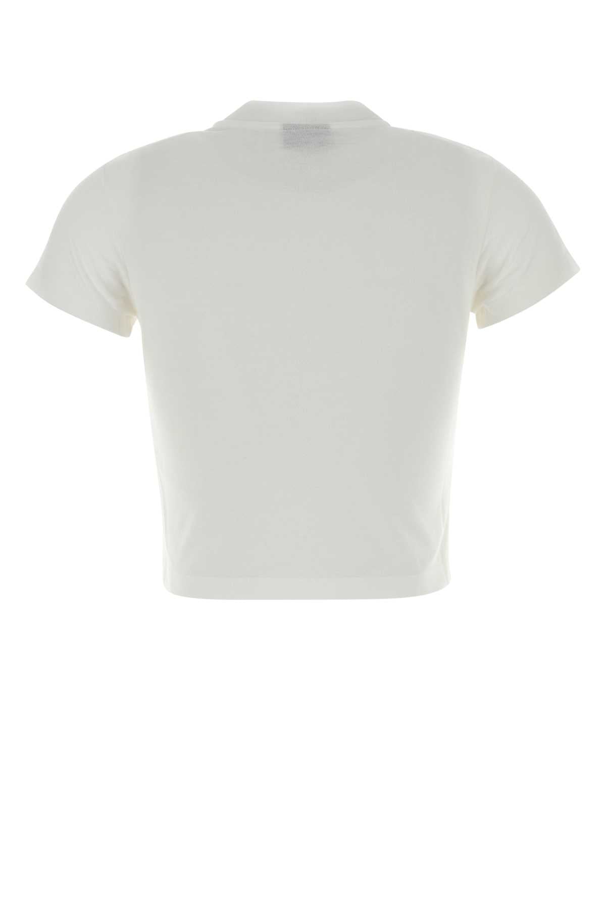 Gucci Women White Cotton Blend T-Shirt