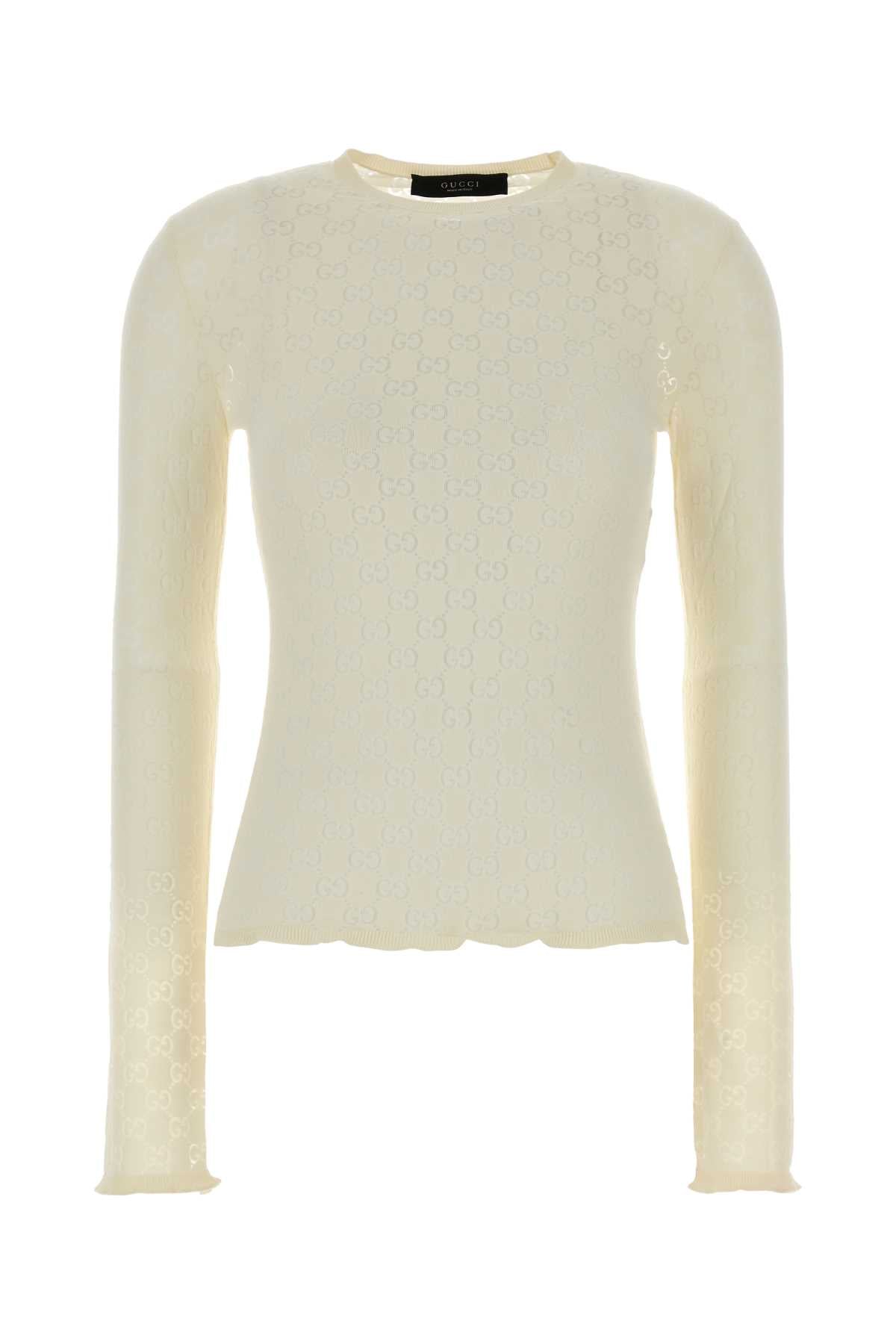 Gucci Women Ivory Gg Cotton Top
